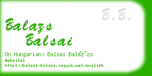 balazs balsai business card